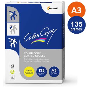 Papel Laser Din A3 Color copy Glossy 135 gramos brillo gloss