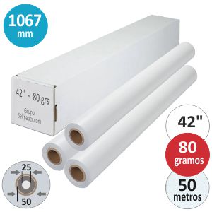Papel Plotter rollo 1067 X 50 mts. Navigator evolution 80 g