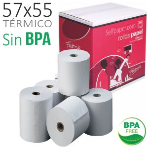 papel termico rollo 57x55 caja registradora - balanza