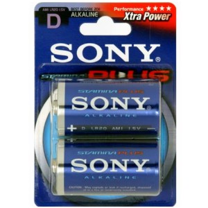 Pila Alcalina Sony LR20 AM1 1.5v Blister 2u