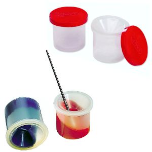 Bote vaso antivuelco para tempera y pintura anti derrame