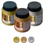 Pintura plastica la Pajarita Metalizada 35ml latex Oro plata
