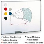 pizarra blanca magnetica  60x90 marco aluminio PBLM6090
