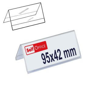 Porta-nombres porta-etiquetas precios metacrilato 95x42 mm