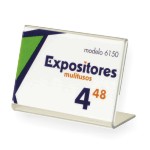 Portaprecios metacrilato plastico horizontal - expositor