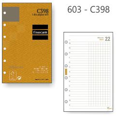 Recambio Agenda Finocam Open 603 - C398 - Dia pagina