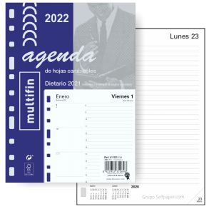 Recambio Agenda Multifin 3002 Dia Pagina 4� 11 anillas 2012