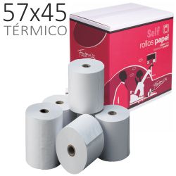 Rollo papel termico 57x45 Datafono Recarga movil TPV