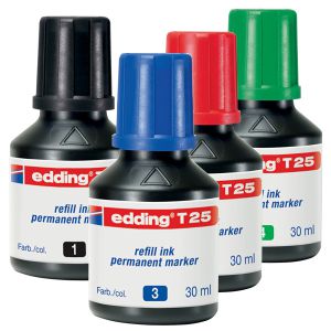 Tinta Edding T 25 30ml permanente indeleble para rellenar