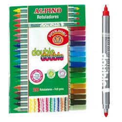 Rotuladores 2 Puntas alpino Double 20 colores