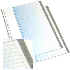 separador numerico numeros mensual 1 a 31 folio multitaladro