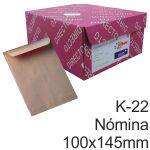 bolsa sobre 100x145 nomina peque�a Kraft C/1000 engomadas