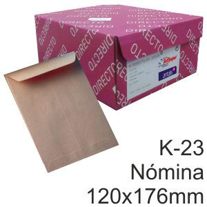 bolsa sobre 120x170 kraft nomina salario caja 1000 uds engom