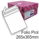 bolsa sobre 260x360 folio prolongado Blanco caja 250 uds 90g