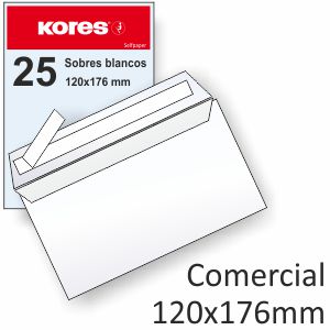 sobre 120x176 comercial b6r autoadhesivo open paquete 25 uds