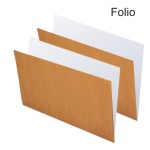 Subcarpeta folio Kraft tabaco interior blanco 240gr Unipapel
