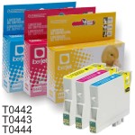 T0442 T0443 T0444 Epson - Cartucho compatible cada color