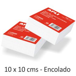 Taco Notas papel 10x10 blanco encolado 500 hojas