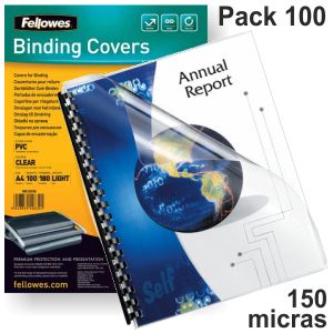 Tapa Transparente A4 Fellowes 150mic P100