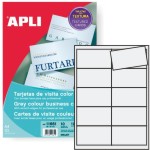 Tarjetas Visita para imprimibles precortadas color gris