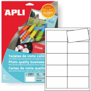 Tarjetas de visita fotograficas brillo color imprimibles