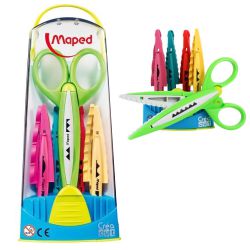 Tijeras Formas Maped Kit 5 Tipos Corte cofre Crea Cut
