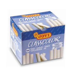 Tiza antipolvo Blanca redonda caja 100 uds