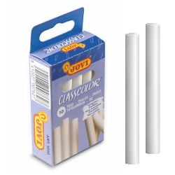 Tiza blanca redonda anti polvo jovi caja 10 uds