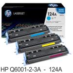 HP Q6001A Q6002A Q6003A 124A toner original cada color
