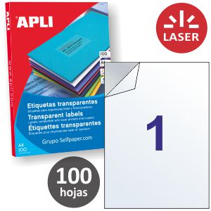 Transparencias Adhesivas Laser 1x Caja 100 hojas poliester