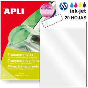 Transparencias Inkjet borde papel para HP Paquete 20 uds