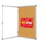 Vitrina panel de anuncios interior aluminio corcho 60x45