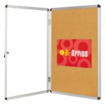 Vitrina panel anuncios interior aluminio corcho 90x60