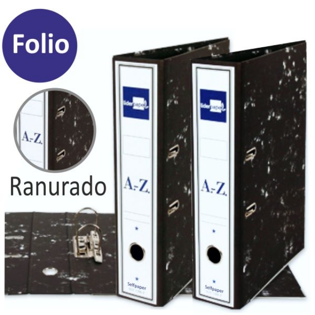 ARCHIVADOR A-Z JASPEADO Fº NEGRO DOHE ANCHO C/CAJA