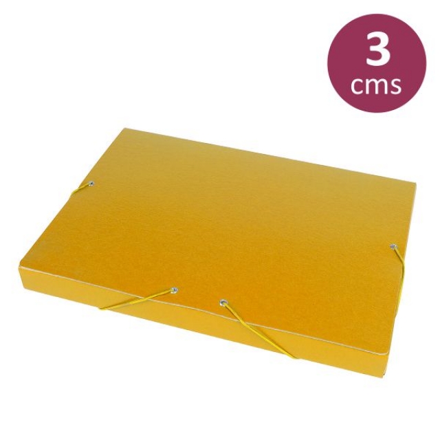 Comprar Caja carpeta de proyectos Lomo 3 cms amarillo
