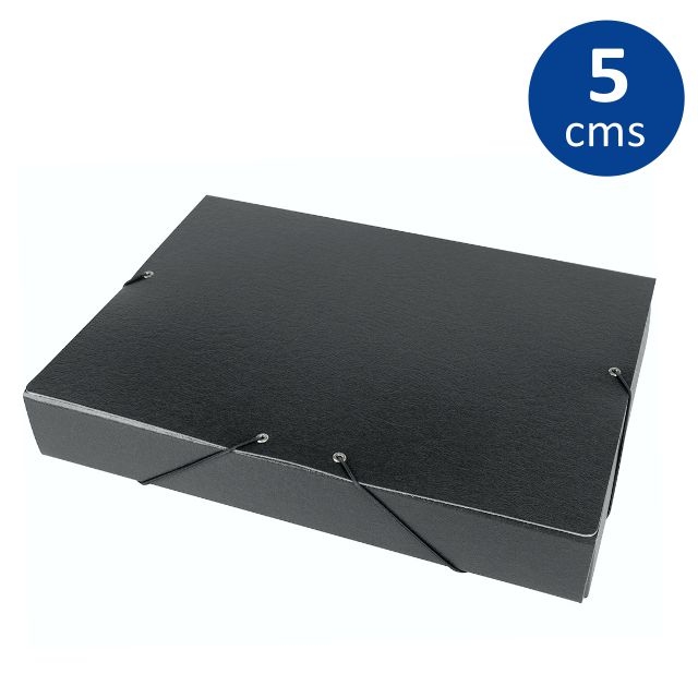 Comprar Caja carpeta de proyectos lomo 5 cms, Liderpapel Negro