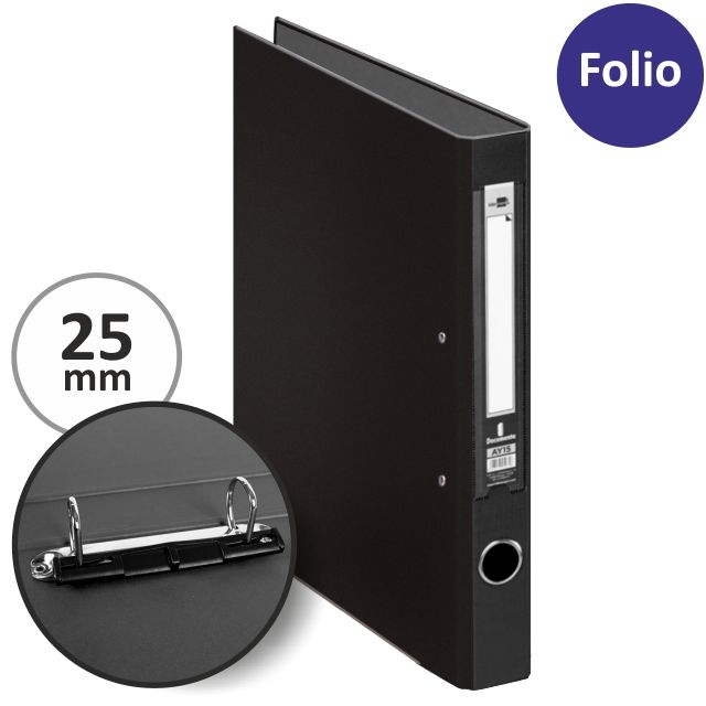 Comprar Carpeta 2 anillas 25 mm Folio Liderpapel Negro 09424
