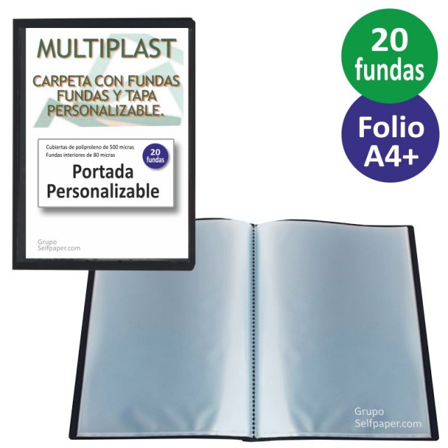 Comprar Carpeta 20 Fundas Folio Canguro portada personalizable