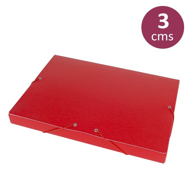 Comprar Carpeta caja proyectos lomo 3 centimetros color Rojo