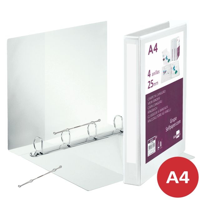 Comprar Carpeta canguro 4 anillas mixtas 25 mm personalizable Din A4