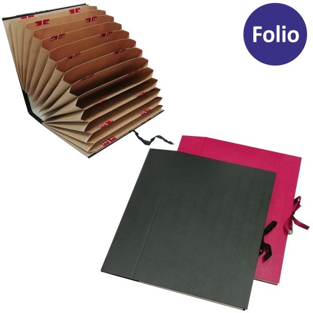 Comprar Carpeta con fuelle acordeón az folio negro Liderpapel