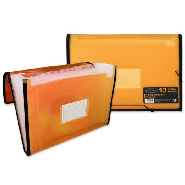 Comprar Carpeta fuelle acordeón plástico naranja traslúcido 324020