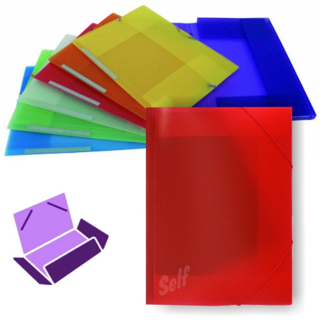 Comprar carpeta gomas plastico 3 solapas colores Colorgraf XS
