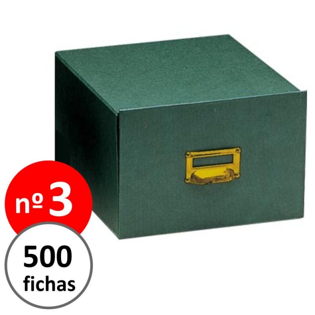 Comprar Fichero Carton Forrado verde numero 3 - para 500 Fichas