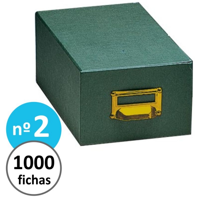 Comprar Fichero numero 2 - carton tela verde - para 1000 fichas