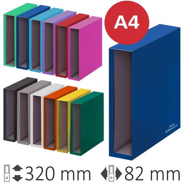 fundas cajas para archivadores din a4 colores