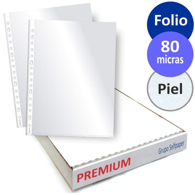 Comprar Fundas plastico multitaladro Folio Premium 80 micras c/100