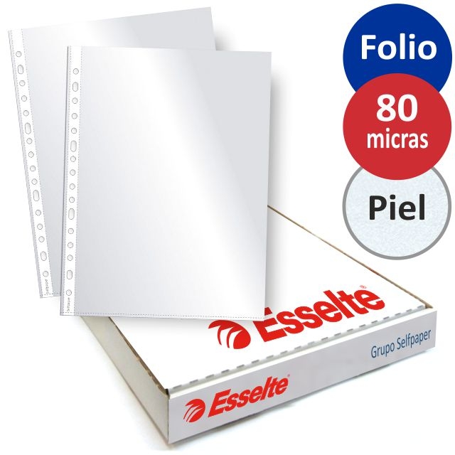 Comprar Fundas plástico multitaladro Esselte Folio piel naranja 80 m