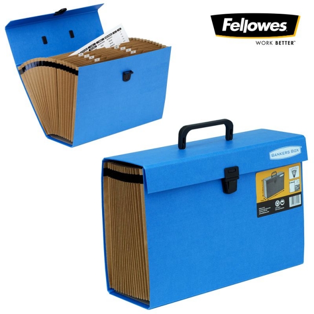 maleta fuelle asa fellowes bankers box azul 93522
