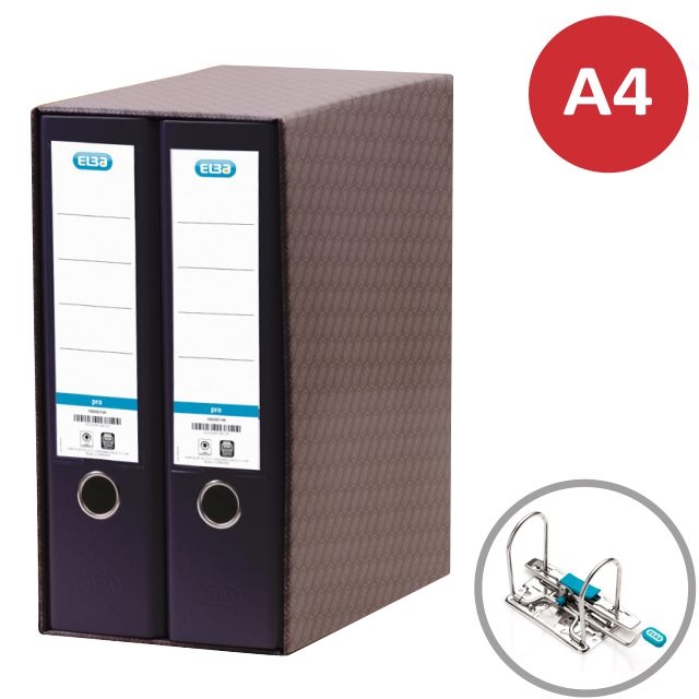 Comprar Caja módulo 2 archivadores palanca A4 Elba Rado Top negro